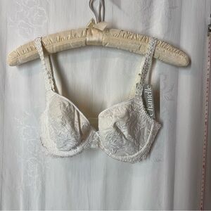 Vintage Chantelle White Lace Bra